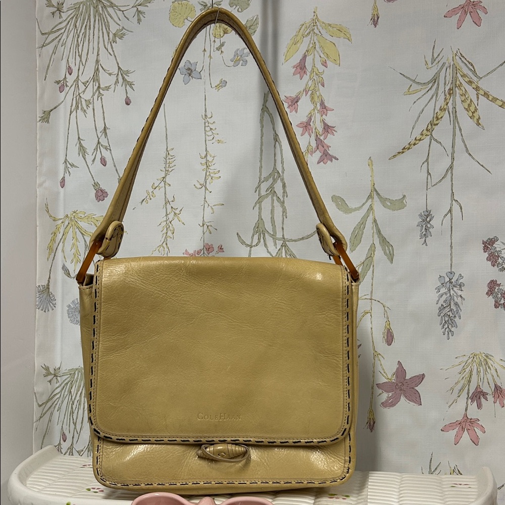 ColeHaan Tan Leather Shoulder Bag